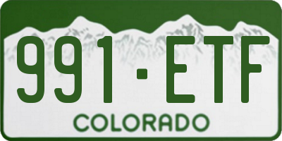 CO license plate 991ETF