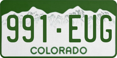 CO license plate 991EUG