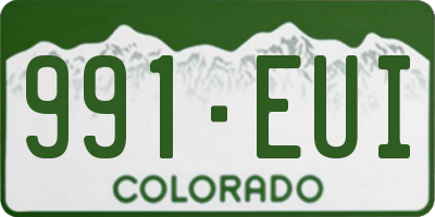 CO license plate 991EUI