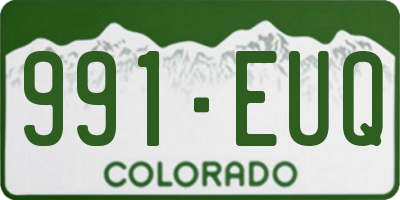 CO license plate 991EUQ
