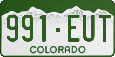 CO license plate 991EUT