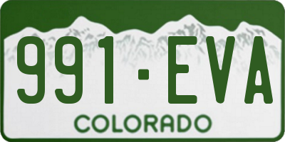 CO license plate 991EVA