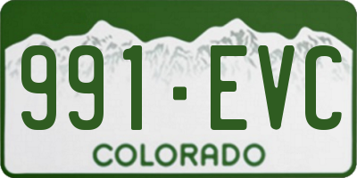 CO license plate 991EVC