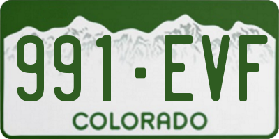 CO license plate 991EVF