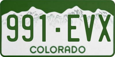 CO license plate 991EVX