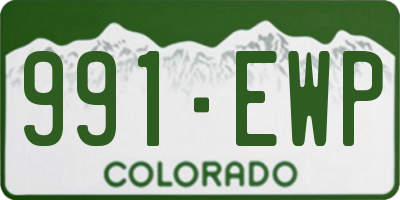 CO license plate 991EWP