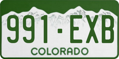 CO license plate 991EXB