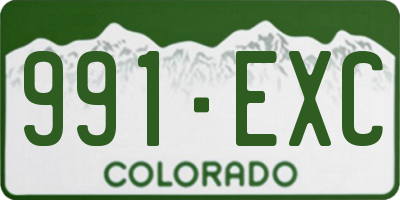 CO license plate 991EXC