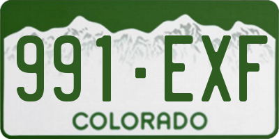 CO license plate 991EXF