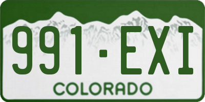 CO license plate 991EXI