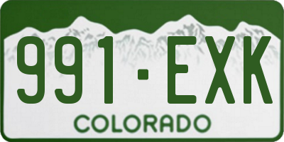 CO license plate 991EXK