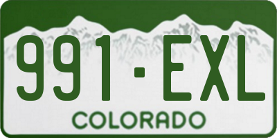 CO license plate 991EXL