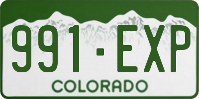 CO license plate 991EXP