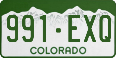 CO license plate 991EXQ