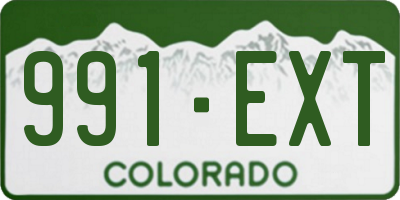 CO license plate 991EXT