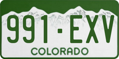 CO license plate 991EXV