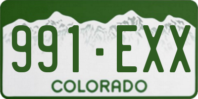 CO license plate 991EXX