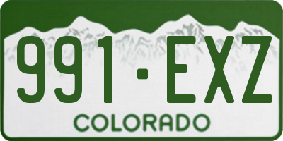 CO license plate 991EXZ