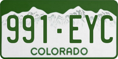 CO license plate 991EYC