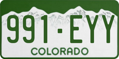 CO license plate 991EYY