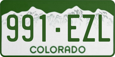 CO license plate 991EZL