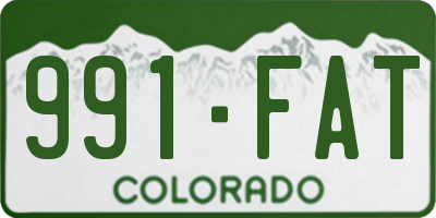 CO license plate 991FAT