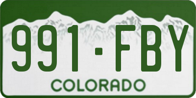 CO license plate 991FBY