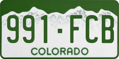 CO license plate 991FCB