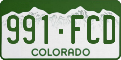 CO license plate 991FCD