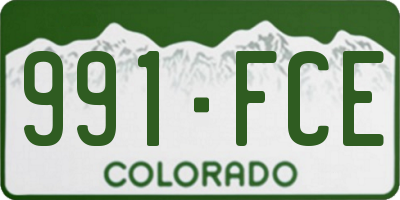 CO license plate 991FCE
