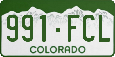 CO license plate 991FCL