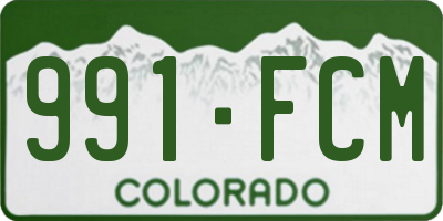 CO license plate 991FCM