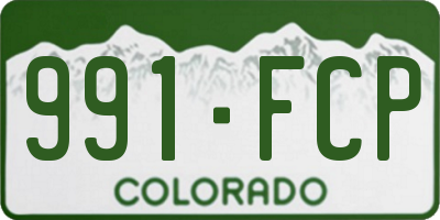 CO license plate 991FCP