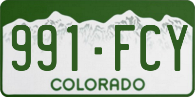 CO license plate 991FCY