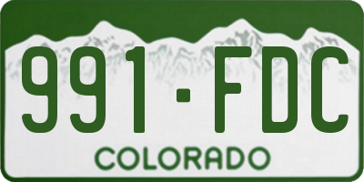 CO license plate 991FDC