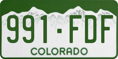 CO license plate 991FDF