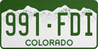 CO license plate 991FDI