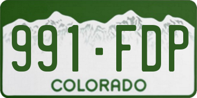 CO license plate 991FDP