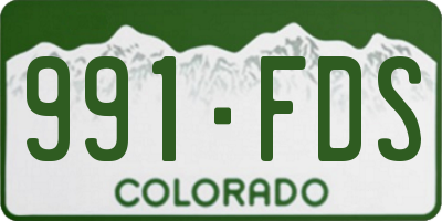 CO license plate 991FDS
