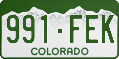 CO license plate 991FEK