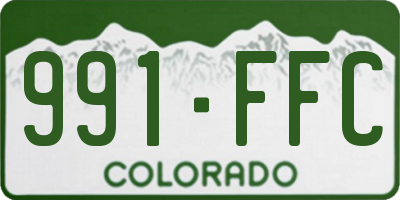 CO license plate 991FFC