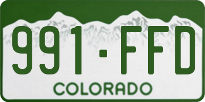 CO license plate 991FFD