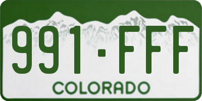 CO license plate 991FFF