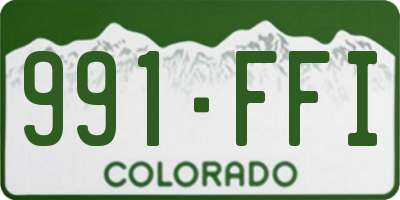 CO license plate 991FFI
