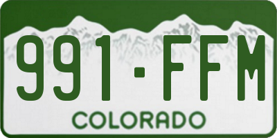 CO license plate 991FFM
