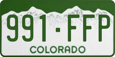 CO license plate 991FFP
