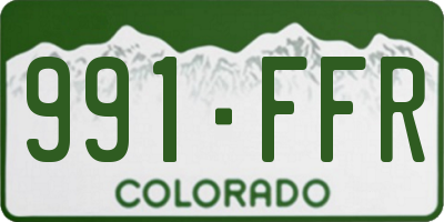 CO license plate 991FFR