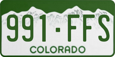 CO license plate 991FFS