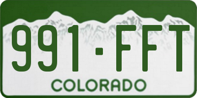 CO license plate 991FFT