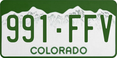 CO license plate 991FFV
